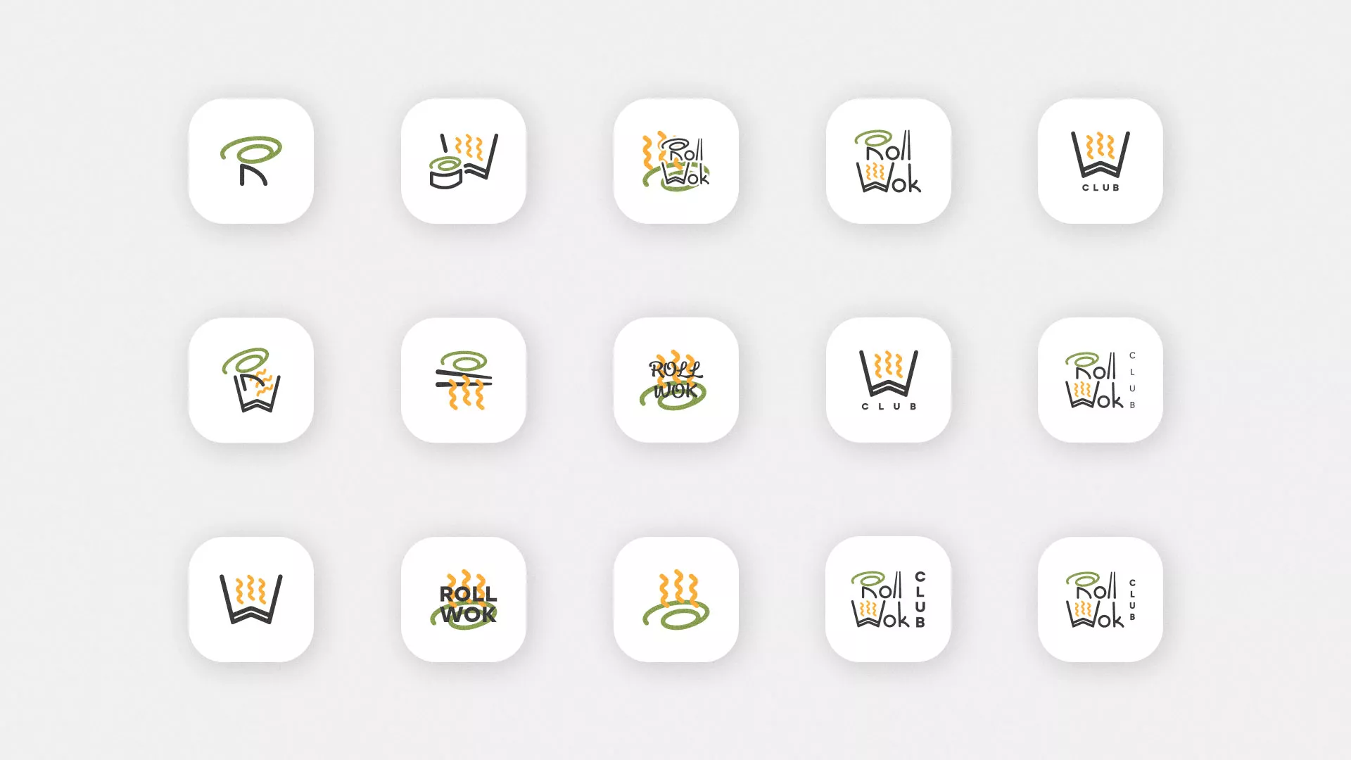 Разработка иконки приложения суши-бара «Roll Wok Club» в Армавире